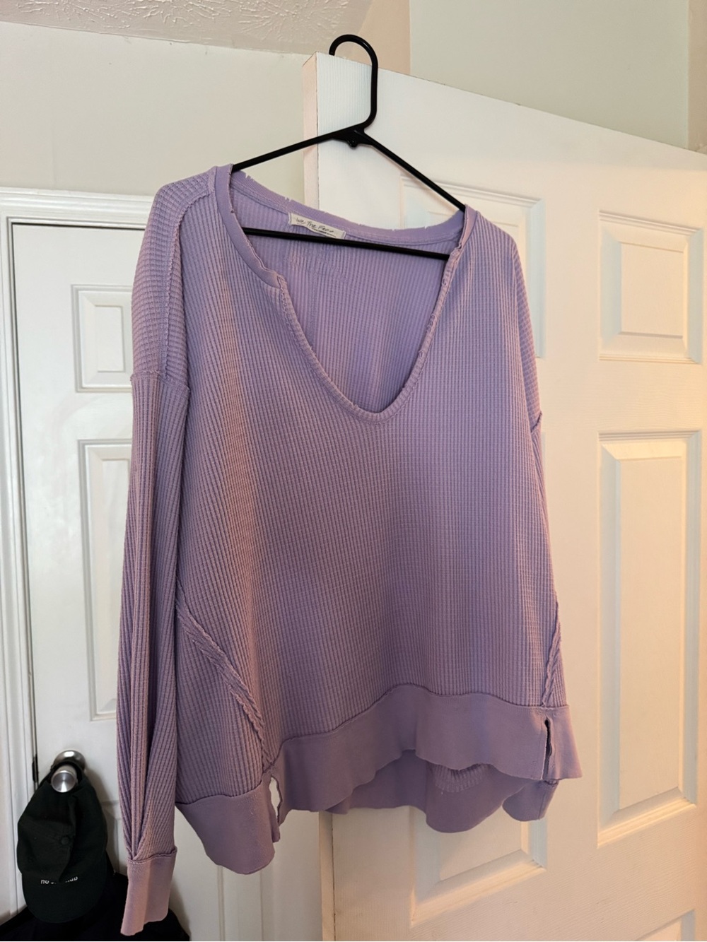 Free People waffle knit top